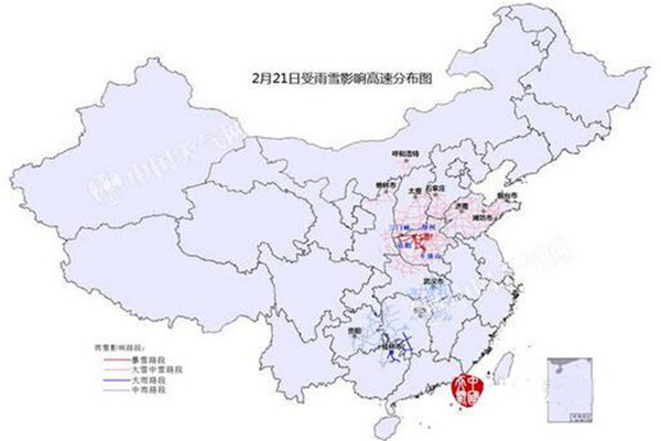 高德地图大数据：降雪将致北京太原等晚高峰拥堵加剧