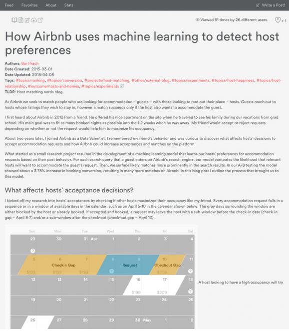 Airbnb；数据科学部门；知识仓库