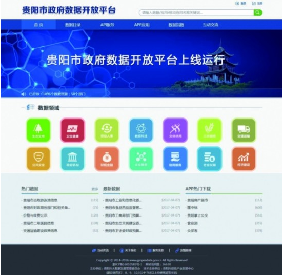 贵阳市政府数据开放平台免费开放数据